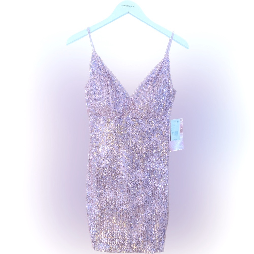 Emerald Sundae Pink Sequin Mini Dress
